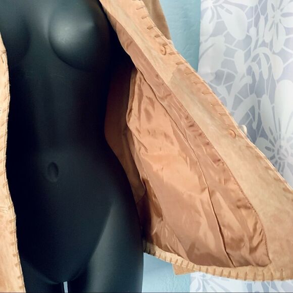 Coldwater Creek Tan Suede Jacket Size Large - Picture 7 of 15